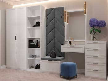 Шкаф распашной Нордик ,двухдверный ,белый